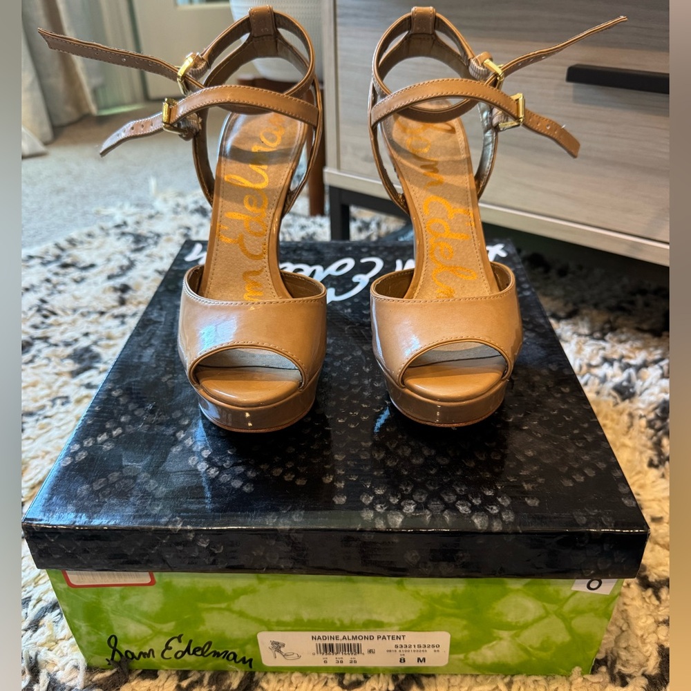 Sam Edelman Women's NadineAlmond Patent Heels